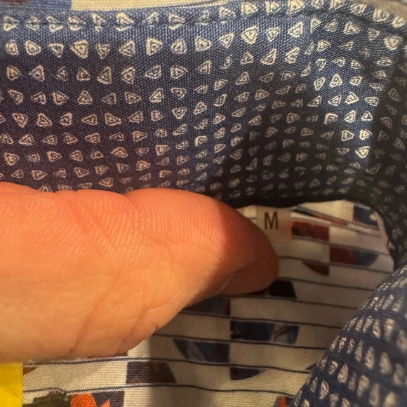 Bugatchi Men Medium Classic Fit Circular Design LS Dress Shirt - Picture 6 of 10